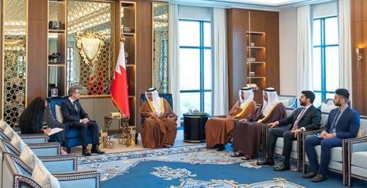 HRH the Deputy King Meets Newly Appointed French Ambassador to Bahrain