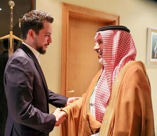 Jordan Crown Prince Meets Supervisor General of King Salman Center for Humanitarian Aid