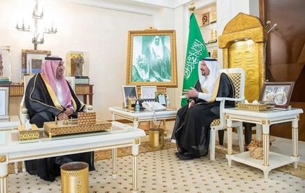 Qassim Region Governor Welcomes Newly Appointed Director of the Fighters’ Division